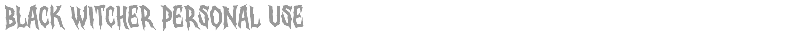Black Witcher font preview